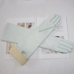 New women's long sheepskin gloves Classic solid color at elbow Versatile windproof warm fleece driving leather gloves