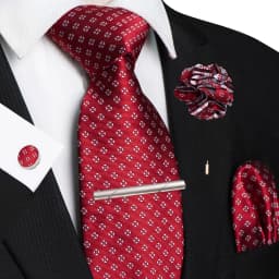 Brown Yellow Plaid Ties For Men Luxury 8cm Silk Tie Pin Pocket Square Cufflinks Tie Clip Set Business Party Wedding Accessories