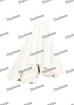 Women's High Low Elegant Prom Party Skirt A-Line Pleated Front Short Back Long Satin Skirt With Pockets For Evening Gown