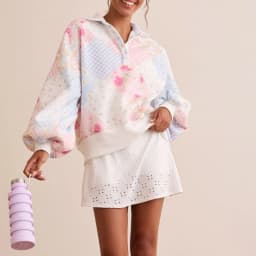 Combhasaki Half Button Collared Y2k Flower Sweatshirts Pink Floral Womens Vintage Bohemian Daily Streetwear Hoodies Pullover Top