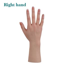 Dokier Realistic Silicone Material Female Hands Model Lifelike Silicone Female Hand Foot Mannequin for Hand Art Jewelry Display