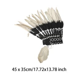 American Chief Indian Native Feather Headdress Decoration Prop for Celebrations Carnivals Themed Party Dance Show Halloween