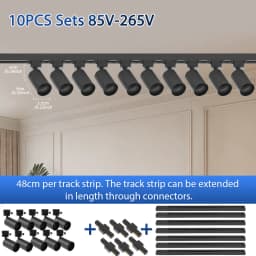 GU10 LED Track Light Full Sets Ceiling Lighting Indoor Kitchen Lamp LED Spotlight for Living Room Store Decor Ceiling Spot Light