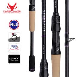 PURELURE SHARPEN Soft Lure Long Spinning and Casting XF/MF Action Rods FUJI Components Bass Pike Rod Fishing Rod Spinning Reel