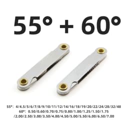 55/60 Degree Thread Plug Gauge Metric Imperial Gear Tooth Screw Pitch Gauges Carbon Steel Measuring Tool Tap Thread Measurement