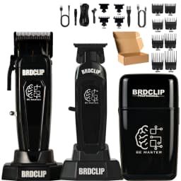 Professional Electric Hair Clipper BRD 106 with Base 7500RPM Hair Trimmer for Man DK-078 DLC Blade 7200RPM Barber Shop 2PC Set