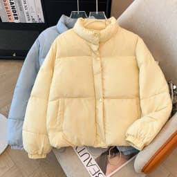 2025 New plus Size Thickened Loose Short Hooded Bread Women's Cloud Puff Cotton Jacket Winter Warm Long Sleeve High Collar