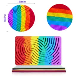 Silicone Fidget Sensory Activity Board Quiet Calming Down Anxiety ADHD Autism Stress Relief Toys Gifts for Kids Boys Girls