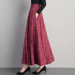 Female Cotton Linen Autumn Vintage Plus Size a-line High Waist National Fashion Big Flower Maxi Ladies Skirts for Womens