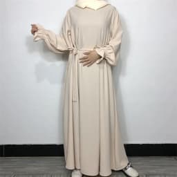 New Modest Abaya Ruffle Sleeve High Quality Nida With Pockets Free Belt EID Ramadan Islamic Clothing Muslim Women Maxi Dress