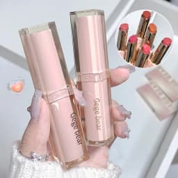 Silky Glossy Lipstick Gege Bear Pump Lips Moisture Water Bomb Comfortable Ultra Sheen Non-Stick Cup Lip Balm