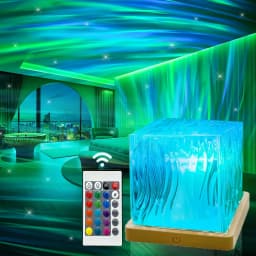 16-Color Northern Lights LED Projector Light Remote USB Powered for Bedroom Living Room and Party Decor Office Parties Weddings
