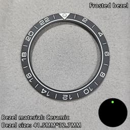 41.5mm Sloping Ceramic/Aluminum Luminous Bezel Insert For 43mm Case Watch Accessories Inner Diameter 32.7mm Bezel Accessories
