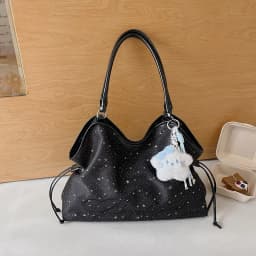 Y2k Fashion Letter Printing Pattern Shoulder Bag for Women 2026 Sweet Girls Vintage Casual Tote Bag Handbags Large Capacity Bag