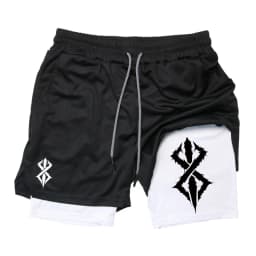 Summer Shorts for Men 2 in 1 Athletic Gym Workout Running Performance Shorts Print with Phone Pocket Quick Dry Breathable