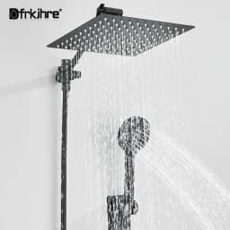 Concealed Shower Set Two-In-One Shower Set, Long Hose, 8/10-inch High-Pressure Rainfall Shower Head Rainfall Bath Shower