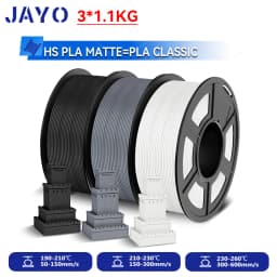 JAYO 3.3KG High Speed Matte  PLA=PLA Classic Filament 1.75mm 30mm/s - 600mm/s Print Range High Flow Speedy PLA Printer Filament