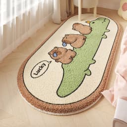 Bedroom Carpet Room Soft Fluffy Bedside Rug Cute Cartoon Capibara Rugs Long Home Decor Non-slip Floor Mat Alfombra De Dormitorio