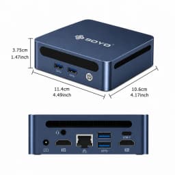 SOYO Y5 Pro Mini PC Intel Core i5 8th Gen DDR4 16GB RAM 512GB SSD Windows 11 Pro Desktop Computer USB‑C HDMI RJ45 Ethernet WiFi Small Mini Desktop PC for Home Office Business Daily Work Entertainment