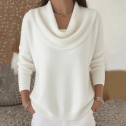 Women's 2026 Autumn/Winter Solid Color Long Sleeve Sweater Tops Fashionable And Stylish Knitwear for Ladies