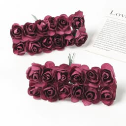 Mini Artificial Rose Bouquet Paper Fake Flowers for Home Decor Wedding Decoration Christmas New Year 2023 Ornaments Accessories