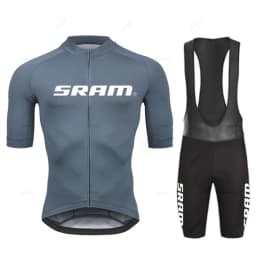 2027 Sram Pro Cycling Jersey Sets Men Bib Shorts Bicycle Short Sleeve Bicicleta Clothing Bike Maillot Ciclismo Hombre Black Sets