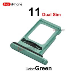 1Pcs/Lot For Apple iPhone 11 SIM Card Tray Drawer Holder Single Dual Slot Replacement Parts