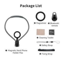 TELESIN Max Magnetic Neck Mount Silicone Quick Release Hold for Iphone 15 14 13 12 11 10 SAMSUNG HUAWEI XIAOMI Phone Accessories