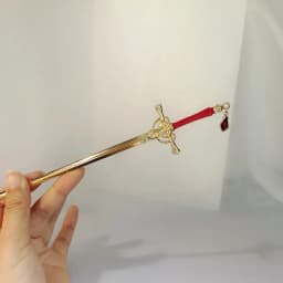 2022 New Punk Ruby Pendant Sword Hairpin Chinese Simple Hair Sticks for retro Women girl Hairstyle Hair Dish Accessories Trendy