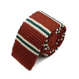 New 5.5cm Knitted Tie for Men and Women in Red Green Grey Striped Colorful Pattern Slim Fit Narrow Winter Tie Accessories Gift