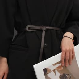 Women's Thin Knotted Belt Vinatge Solid Color PU Leather Long Skinny Waist Belts Female Lady Dress Coat Decorative Straps
