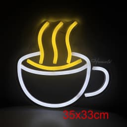 Coffee Neon Sign Custom Coffee Cup LED Neon Light Dimmerable USB Powered Decor Bar Cafe Restaurant Party Window Hanging Gift