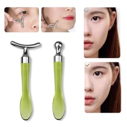 2in 1 Face Eye Massage Stick Eye Cream Applicator for Anti Wrinkle Dark Circles Facial Lifting Mixing Spatulas Scoop Mini Spoon
