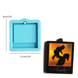 Photo Frame Resin Art Shaker Mold Creative Card Pendant Clear Quicksand Silicone Mold DIY Crafts Casting Epoxy Mold for Keychain