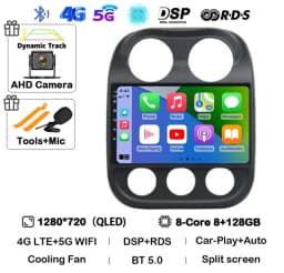 Android 16 Carplay For Jeep Compass Patriot 2010 2011 2012 2013 2014 2015 2016 Car Radio Multimedia Player Stereo Head Unit 2din