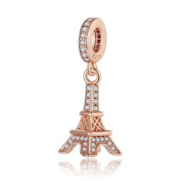Romantic Tower & Love Lock Key Charms Beads Fit DIY 925Sterling Silver Bracelet Necklace Women Birthday Anniversary Jewelry Gift