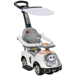 AIYAPLAY 3 in 1 Ride on Push Car, Cartoon Robot Foot to Floor Slider