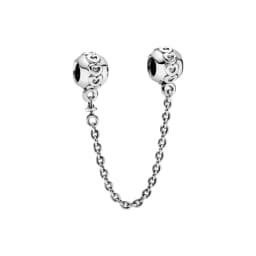 Hot selling 925 Silver Butterfly Crown Round Classic Safety Chain Charm Suitable for Women's Bracelet Fashion DIY Jewelry Gift