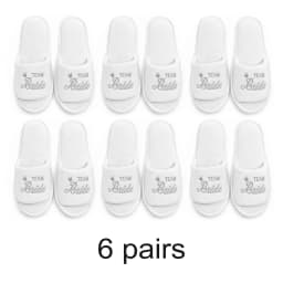 Bride & Bridesmaid, Wedding Party Guests Home Slip On Shoes Bridal Party Slippers Open-toe With Golden, Mint Green and Pink