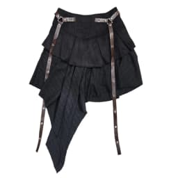 Short Skirts Women Pleated Skirt A Line Elastic Waist Irregular Vintage Elegant Splice Y2k Streetwear Work Sexy 2026 Spring