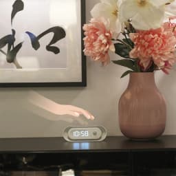 Motion Sensor Night Light With Digital Clock Rechargeable Night Lamp Desk LED Magnetic Wall Mount for Cabinet Staircase Bathroom