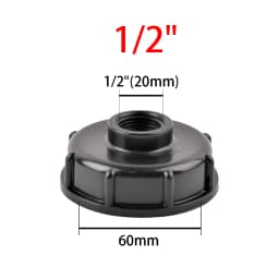 S60 Coarse Thread IBC Tank Tap Elbow PE Pipe Connector X 16mm 1/2'' 3/4'' Water Coupling Garden Hose Faucet Connector