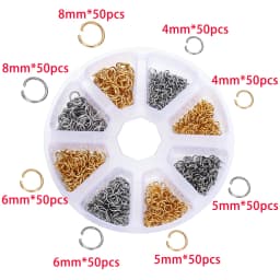 210-400pcs/Box Jewelry Making Kits Lobster Clasp Open Jump Rings End Crimps Beads Box Handmade DIY Bracelet Necklace Findings