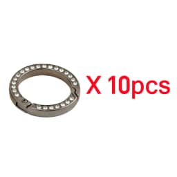 5-30pcs Bling Rhinestone Spring O-Rings round Hooks Clip Carabiner Buckle for DIY Keyrings Handbag Purse Car Keychain Accessory