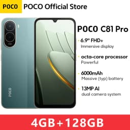 Global Version POCO C81 Pro Smartphone UNISOC T7250 processor 6.9" LCD Display 13MP Camera 6000mAh 15W Charging