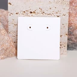 50PC 7x7cm White Brown Black Display Cards Stand For Stud Hoop Earrings Holder Jewelry Cardboard Small Business Packaging Supply