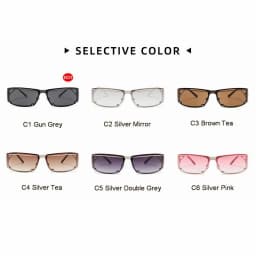 Y2k Retangle Sunglasses Women Men Brand Designer Gradient Goggle Sun Glasses Steampunk Glasses Shades Eyewear Mirror Eyeglasses