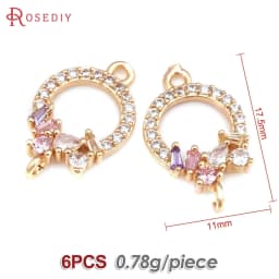 High Quality 18K Gold Color Brass and Zircon More Style Earrings Connect Charms Pendants Jewelry Making Diy Findings Accessories