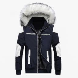 Hooded Down Parka Jackets Thick Male Warm Overcoat Fur Collar Outerwear Wool Liner Coat Winter New Men Warm Cotton Jacket Coats