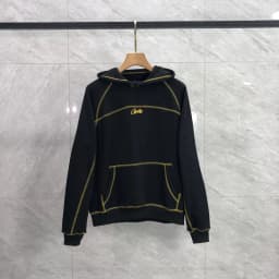 Devil Island Three Year Anniversary Limited Edition Embroidered Yellow Logo Hooded Fleece Sweatshirt Set Youth Long Sleeve
